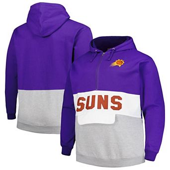 Men's Fanatics Branded Purple Phoenix Suns Big & Tall Anorak Half-Zip Hoodie