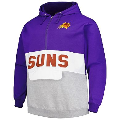 Men's Fanatics Branded Purple Phoenix Suns Big & Tall Anorak Half-Zip Hoodie