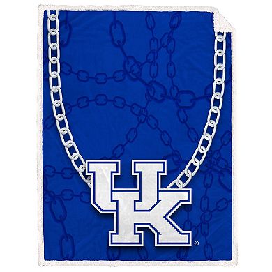 Kentucky Wildcats 60'' x 80'' Fan Chain Flannel Sherpa Blanket