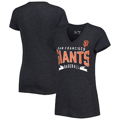 Women's G-III 4Her by Carl Banks Black San Francisco Giants Dream Team V-Neck T-Shirt