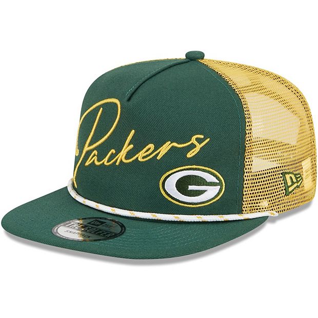 Green Bay Packers New Era Black On Black 9FIFTY Adjustable Hat