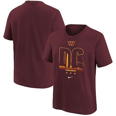Youth Nike Burgundy Washington Commanders Team City T-Shirt