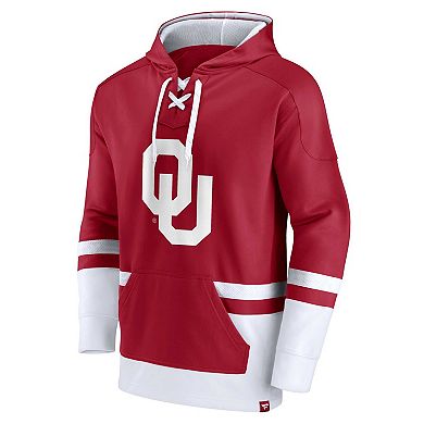 Men's Fanatics Branded Crimson Oklahoma Sooners First Battle Pullover Hoodie