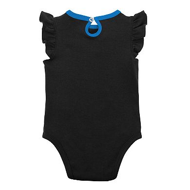 Newborn & Infant Black/Heather Gray Miami Marlins Little Fan Two-Pack Bodysuit Set