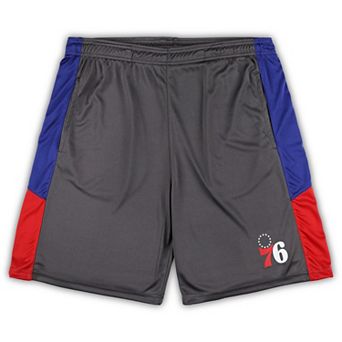 Men's Fanatics Branded Gray Philadelphia 76ers Big & Tall Shorts