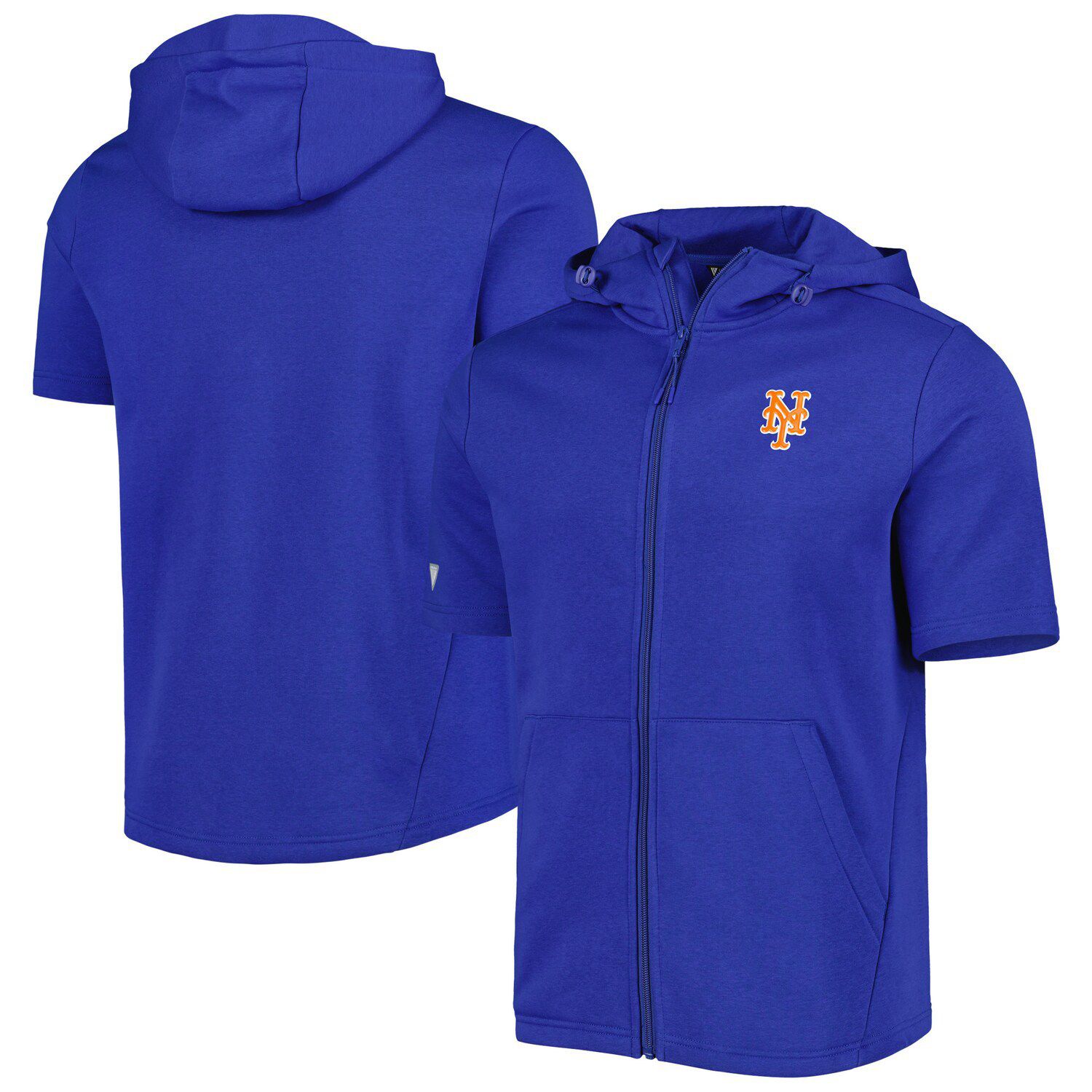 New York Mets Antigua Fortune Half-Zip Sweater - Heathered Charcoal