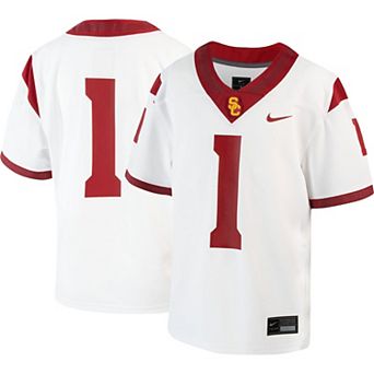 Youth Nike #1 White USC Trojans Untouchable Football Jersey