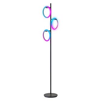 Brightech Saturn 66" Led Tree Floor Lamp With 3 Rgb Light Rings