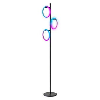 Brightech Saturn 66" LED Tree Floor Lamp With Color Changing RGB Light Rings