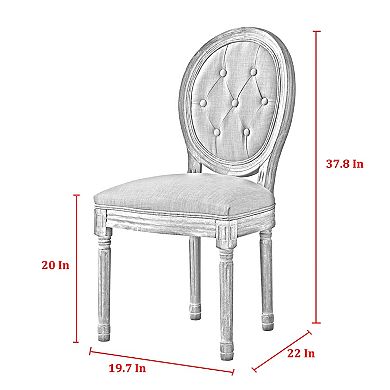 Felicia Dining Chair Armless, Upholstered