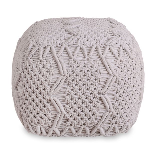 Lucianna Pouf Hand Knitted