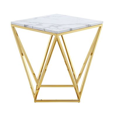 Isaan End Table MarbleTop