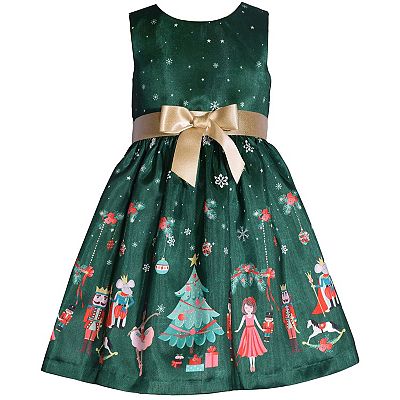 Baby Toddler Girls Bonnie Jean Nutcracker Dress Cardigan