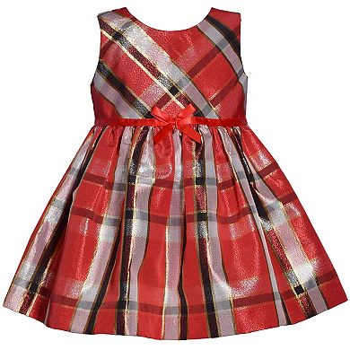 Baby and Toddler Girl Bonnie Jean Plaid Dress and Coat Set