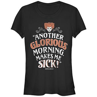 Disney's Hocus Pocus Juniors' Another Glorious Morning Makes Me Sick Fitted Graphic Tee
