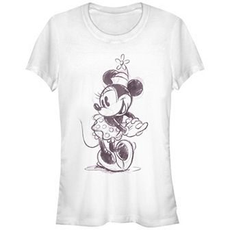Disney's Minnie Mouse Juniors' Cute Sketch Fitted Graphic Tee