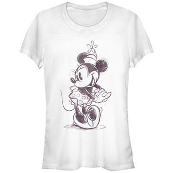 Disney's Minnie Mouse Juniors' Cute Sketch Fitted Graphic Tee