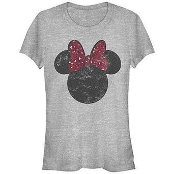 Disney's Mickey And Friends Minnie Mouse Juniors' Silhouette Fitted Graphic Tee