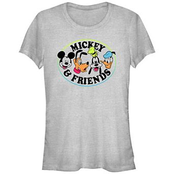 Disney's Mickey Mouse Classic Juniors' Friends And Pet Fitted Graphic Tee