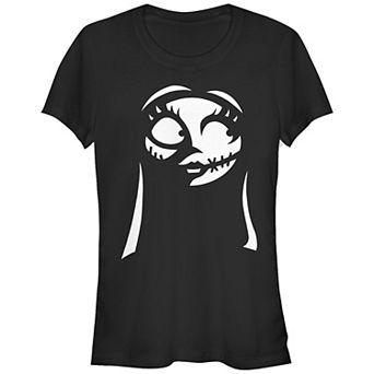 Disney's The Nightmare Before Christmas Juniors' Sally Big Face Fitted Graphic Tee