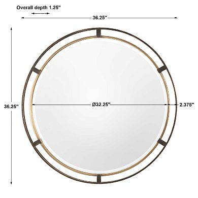 Carrizo Bronze Round Mirror