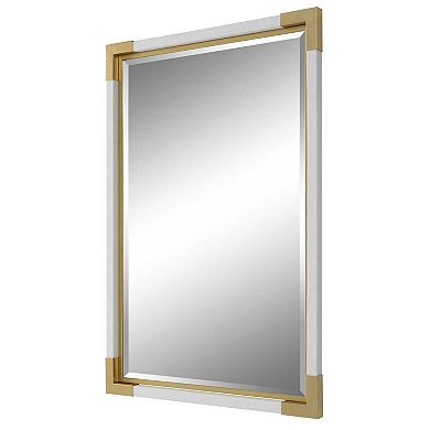 Malik White & Gold Mirror