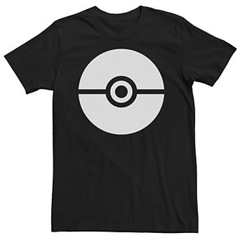 Big & Tall Pokemon White Pokeball Logo Tee
