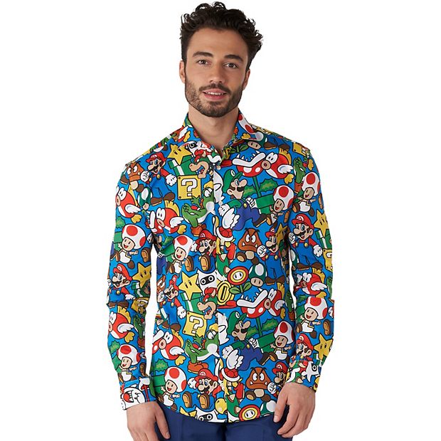 Men's Super Mario Dress Shirt - Medium 40-43