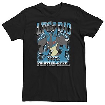 Big & Tall Pokemon Lucario Type Fighting Steel Graphic Tee