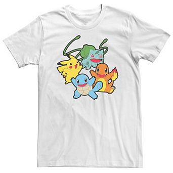Big & Tall Pokemon Classic Starter Group Graphic Tee