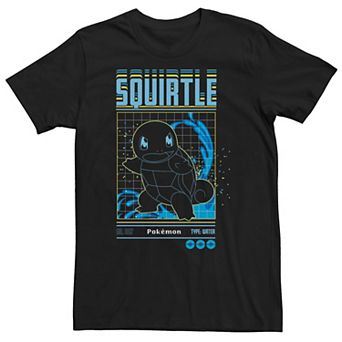 Big & Tall Pokemon Squirtle Blueprint Grid Graphic Tee