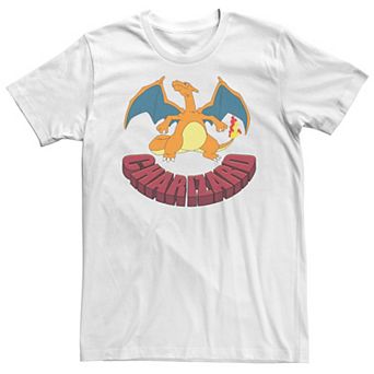 Big & Tall Pokemon Base Set Charizard Poster Graphic Tee
