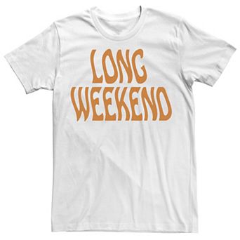 Big & Tall Long Weekend Wavy Font Short Sleeve Tee