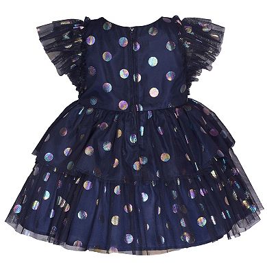 Baby & Toddler Girl Bonnie Jean Mesh Dots Flutter Dress