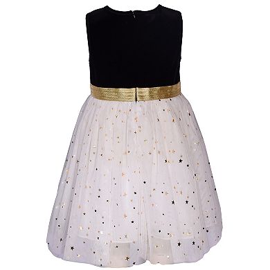 Toddler Bonnie Jean Velvet & Stars Dress