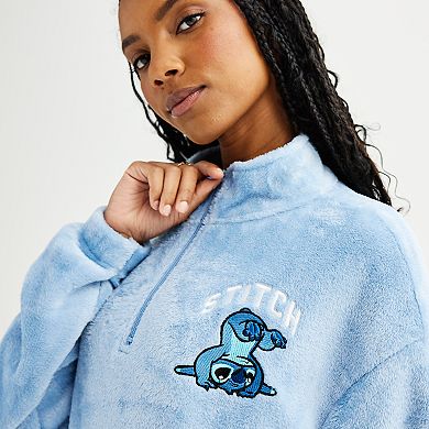 Juniors' Stitch Quarter Zip Graphic Sweatshirt