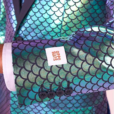 fish accessory small rappy suit Men's OppoSuits Fancy Fish Scale Metallic Suit Set