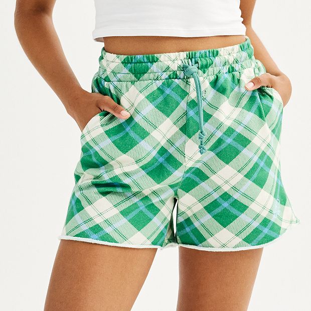 Juniors IVORY ELLA Plaid Lounge Shorts