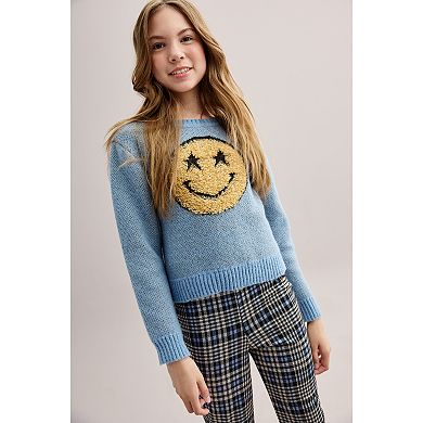 Girls 7-16 IZ Byer 2-Piece Sweater & Knit Plaid Pants 