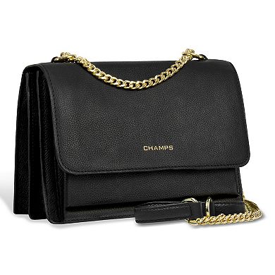 Champs Gala Collection Leather Crossbody Clutch