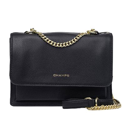 Champs Gala Collection Leather Crossbody Clutch
