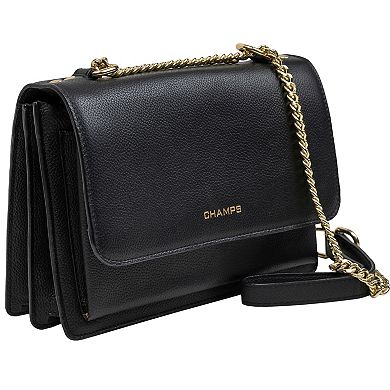 Champs Gala Collection Leather Crossbody Clutch