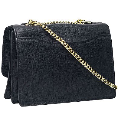 Champs Gala Collection Leather Crossbody Clutch