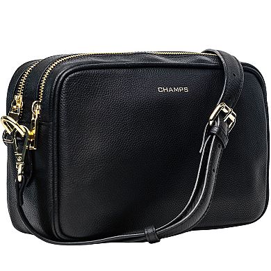 Champs Gala Collection Leather Double-Zip Shoulder Bag