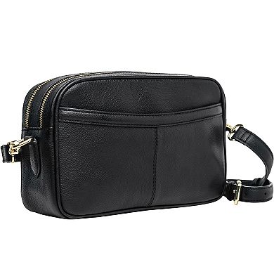 Champs Gala Collection Leather Double-Zip Shoulder Bag
