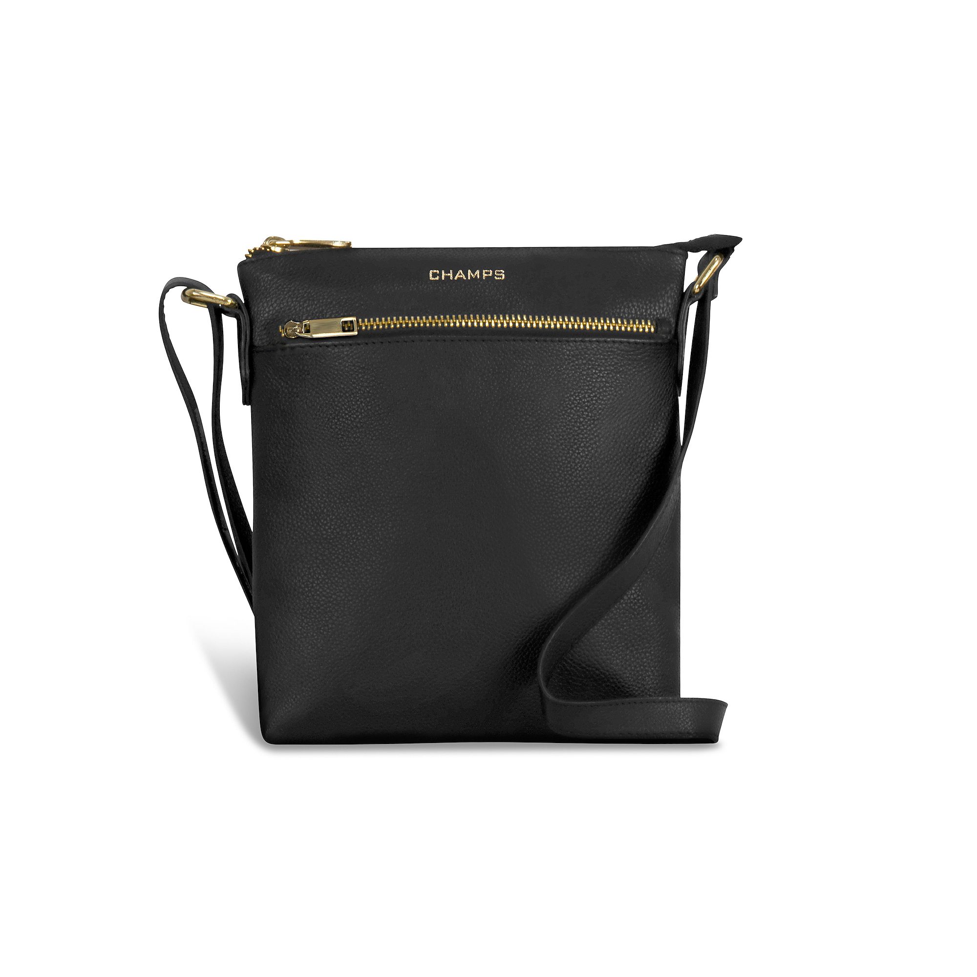 Champs Gala Collection Leather Mini Crossbody Bag, Black
