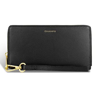 Champs Gala Collection Leather Zippered Clutch