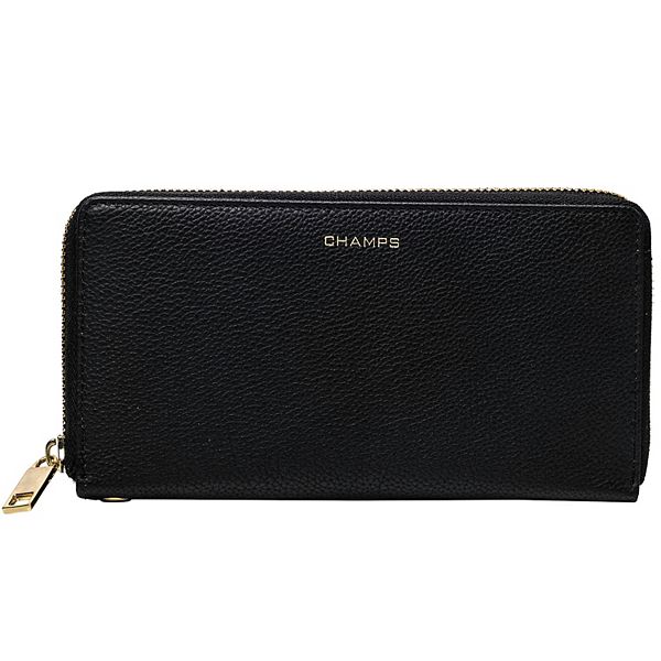 Champs Gala Collection Leather Zippered Clutch