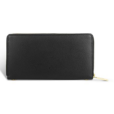 Champs Gala Collection Leather Zippered Clutch