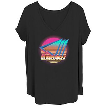 Juniors' Plus Size Doritos Sunset '80s Style V-Neck Graphic Tee